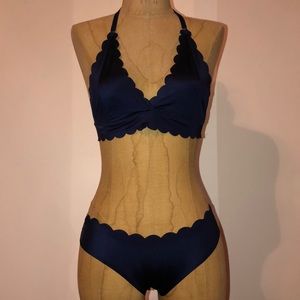 ⚡️ Navy Scallop Bralette Set